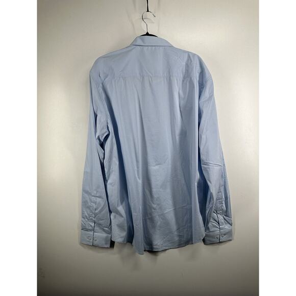 CR7 Cristiano Ronaldo Slim Fit Button Up Light Blue Dress Shirt Size 2XL XXL - Picture 6 of 9